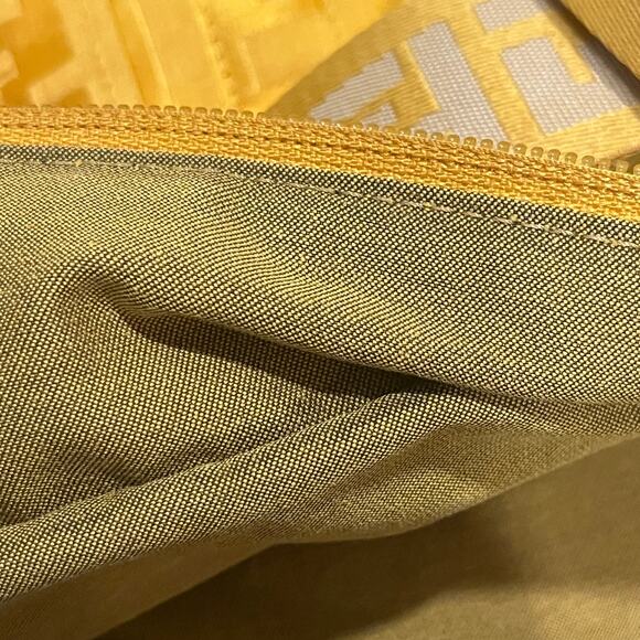 FENDI Zip Top Yellow FF Nylon Vintage Tote - Picture 13 of 16